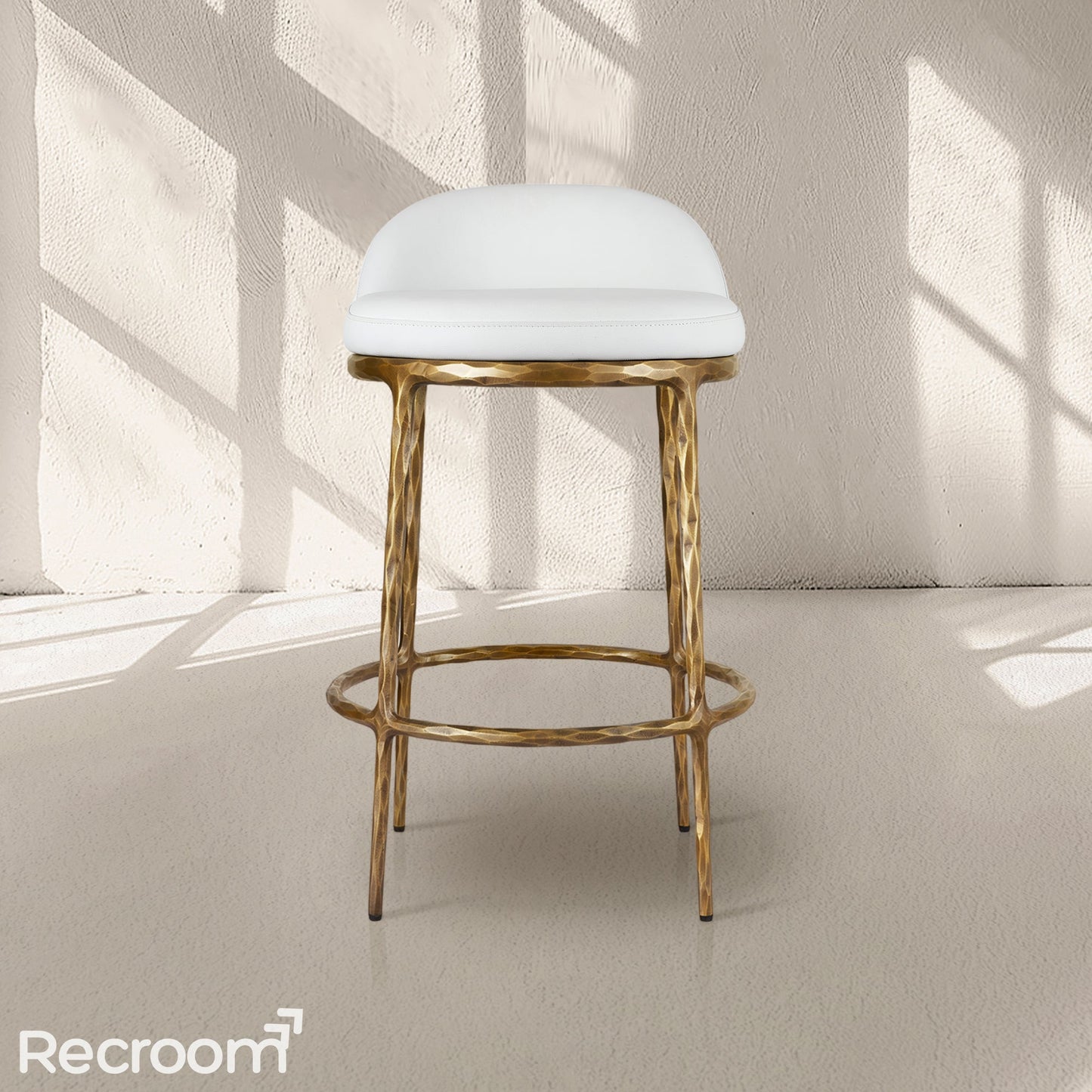 Thaddeo Leather Swivel Bar & Counter Stool