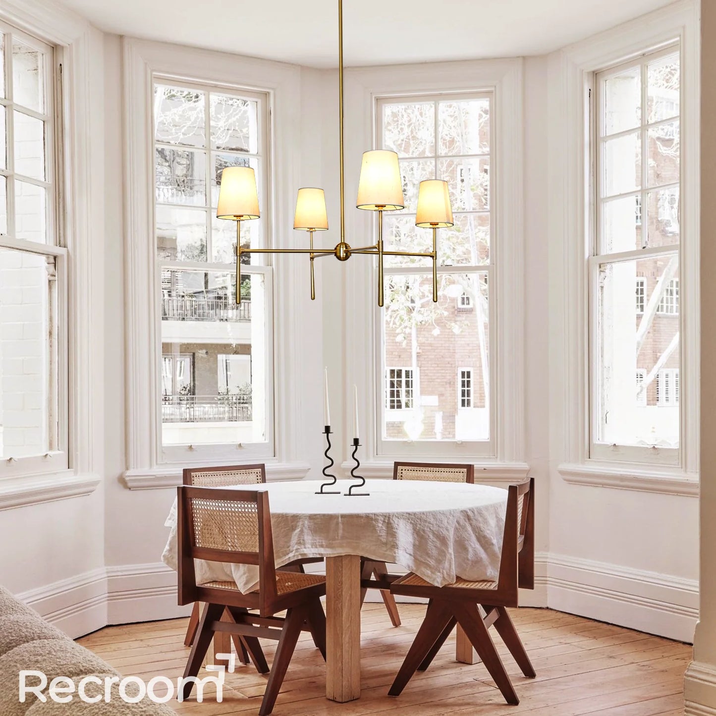 Art Fabric Lamp Shade Rhodes Round Chandelier