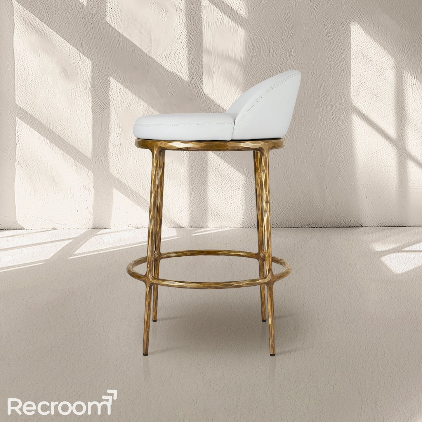 Thaddeo Leather Swivel Bar & Counter Stool