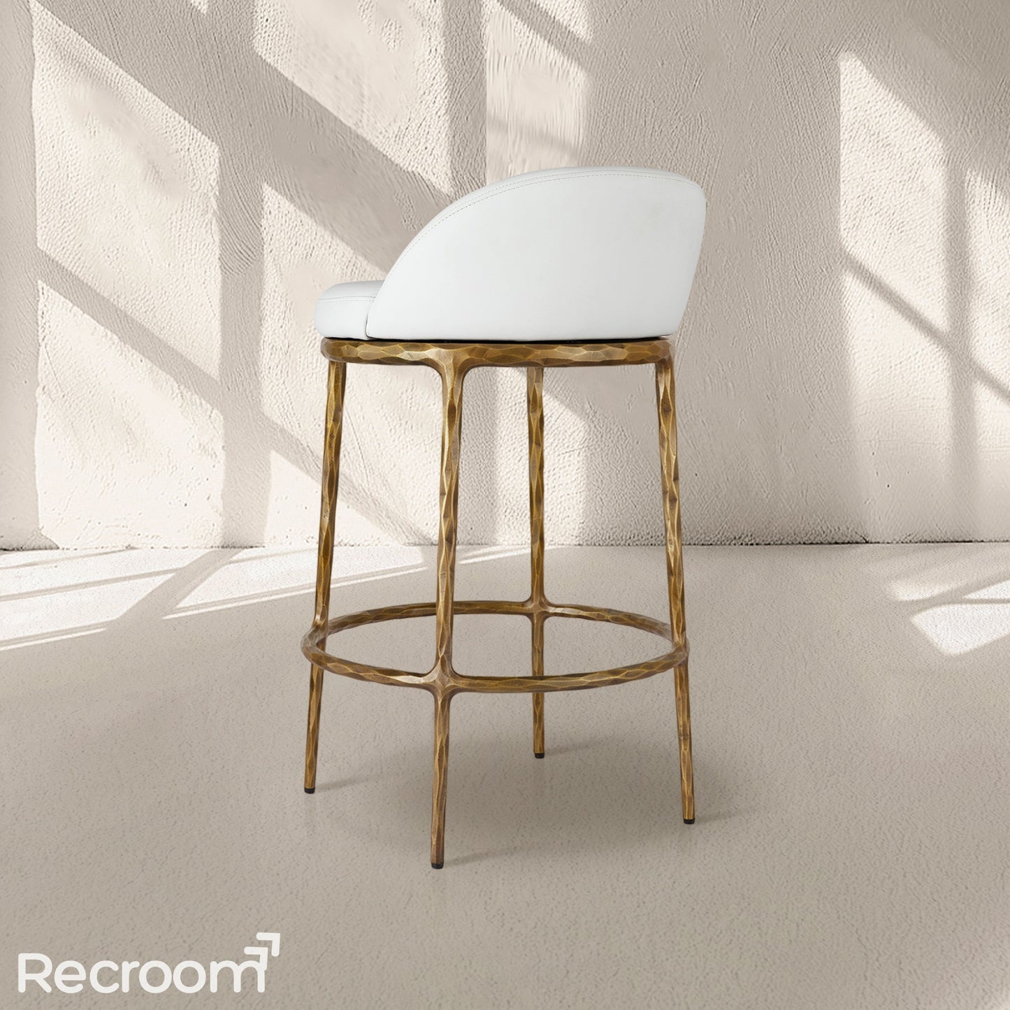 Thaddeo Leather Swivel Bar & Counter Stool