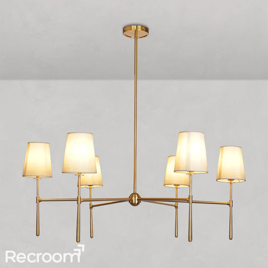 Art Fabric Lamp Shade Rhodes Round Chandelier42"