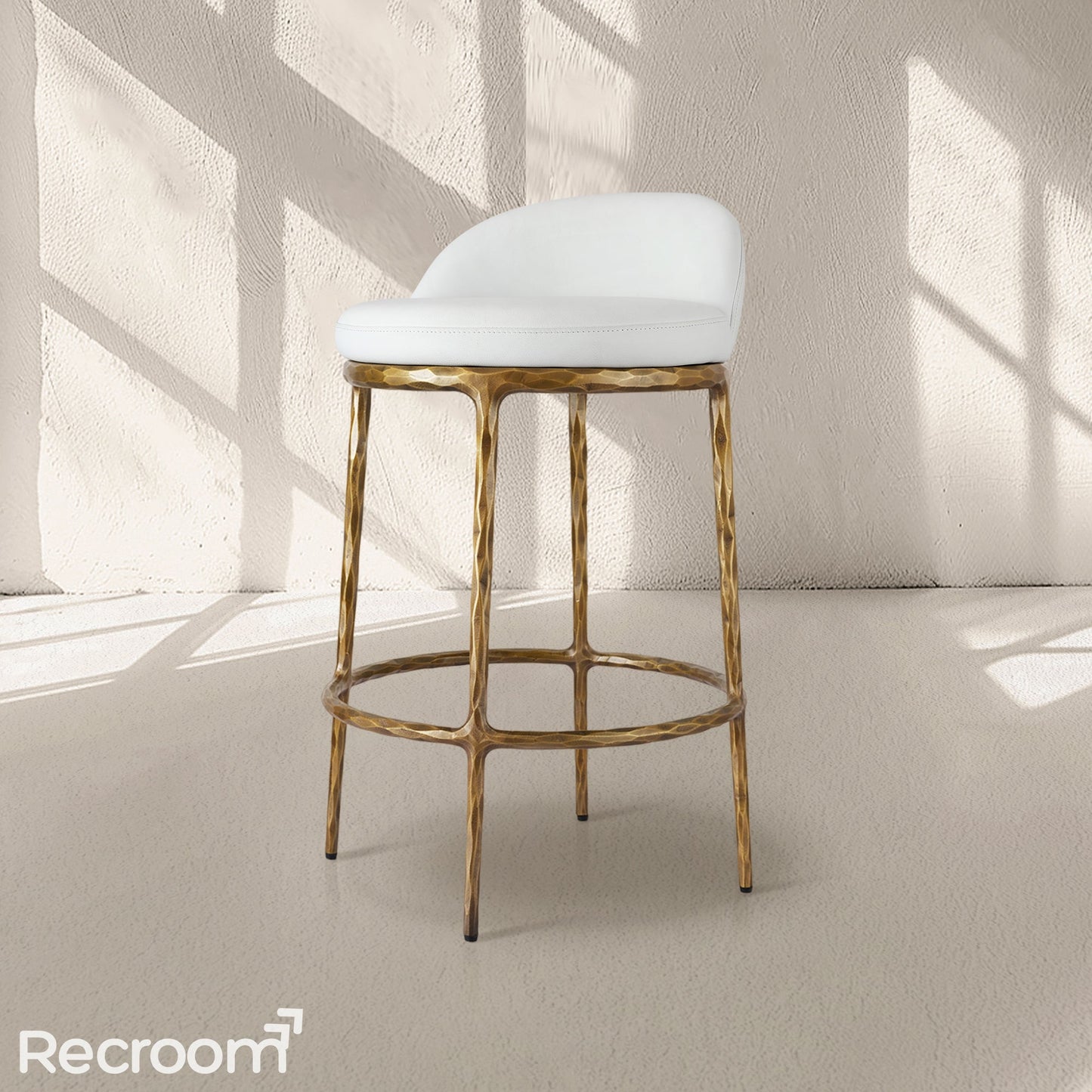 Thaddeo Leather Swivel Bar & Counter Stool