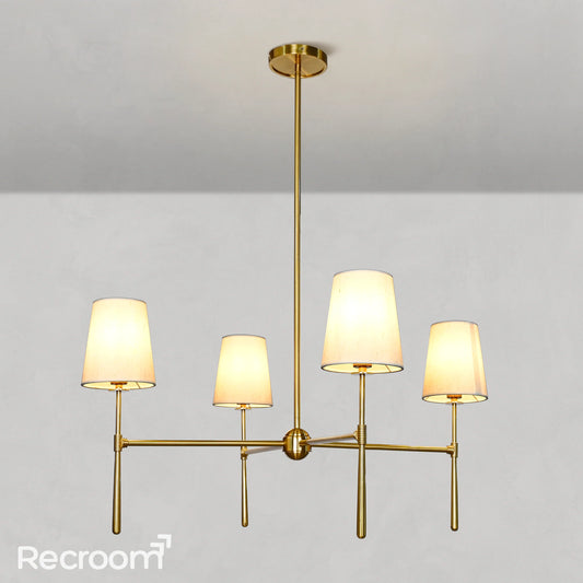 Art Fabric Lamp Shade Rhodes Round Chandelier