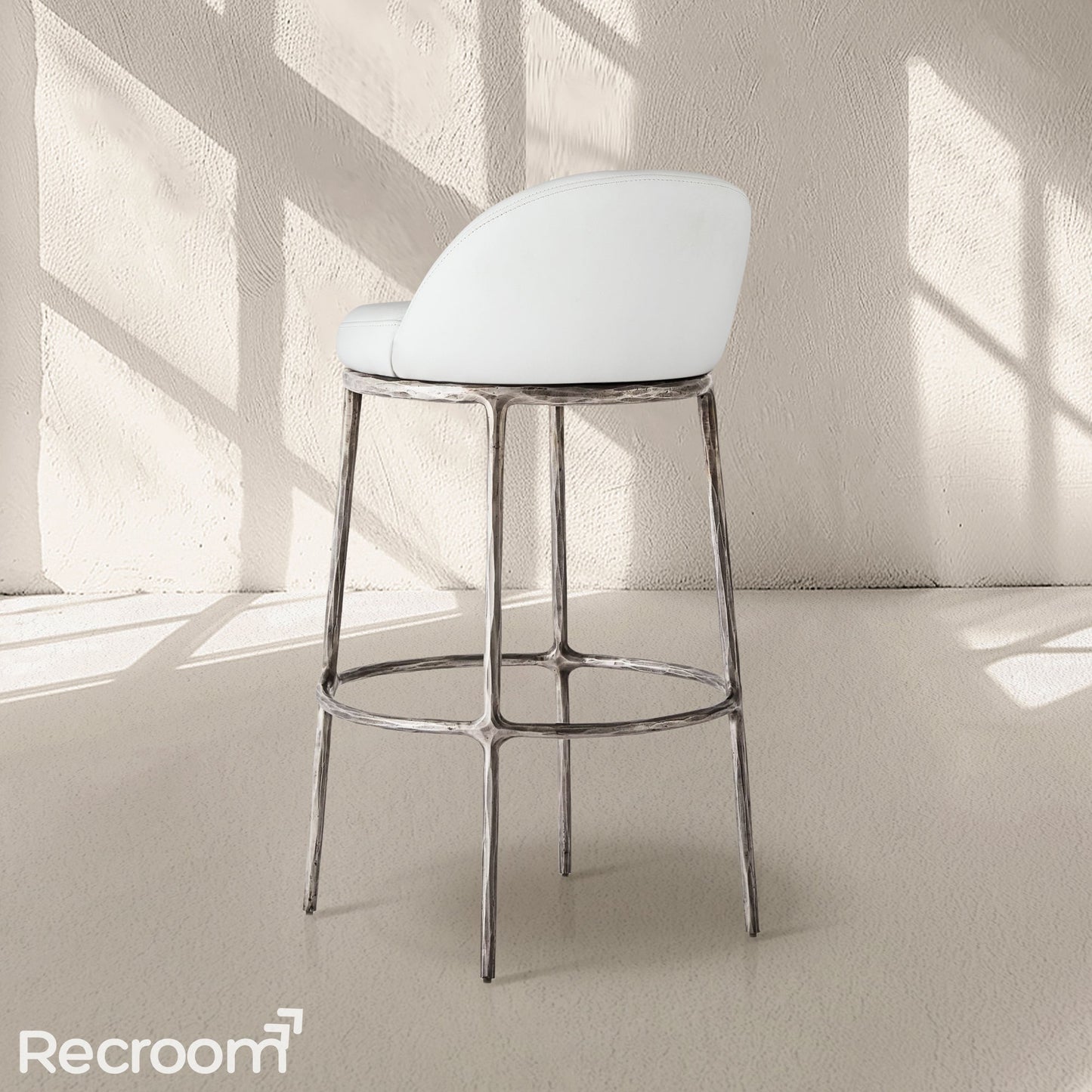 Thaddeo Leather Swivel Bar & Counter Stool