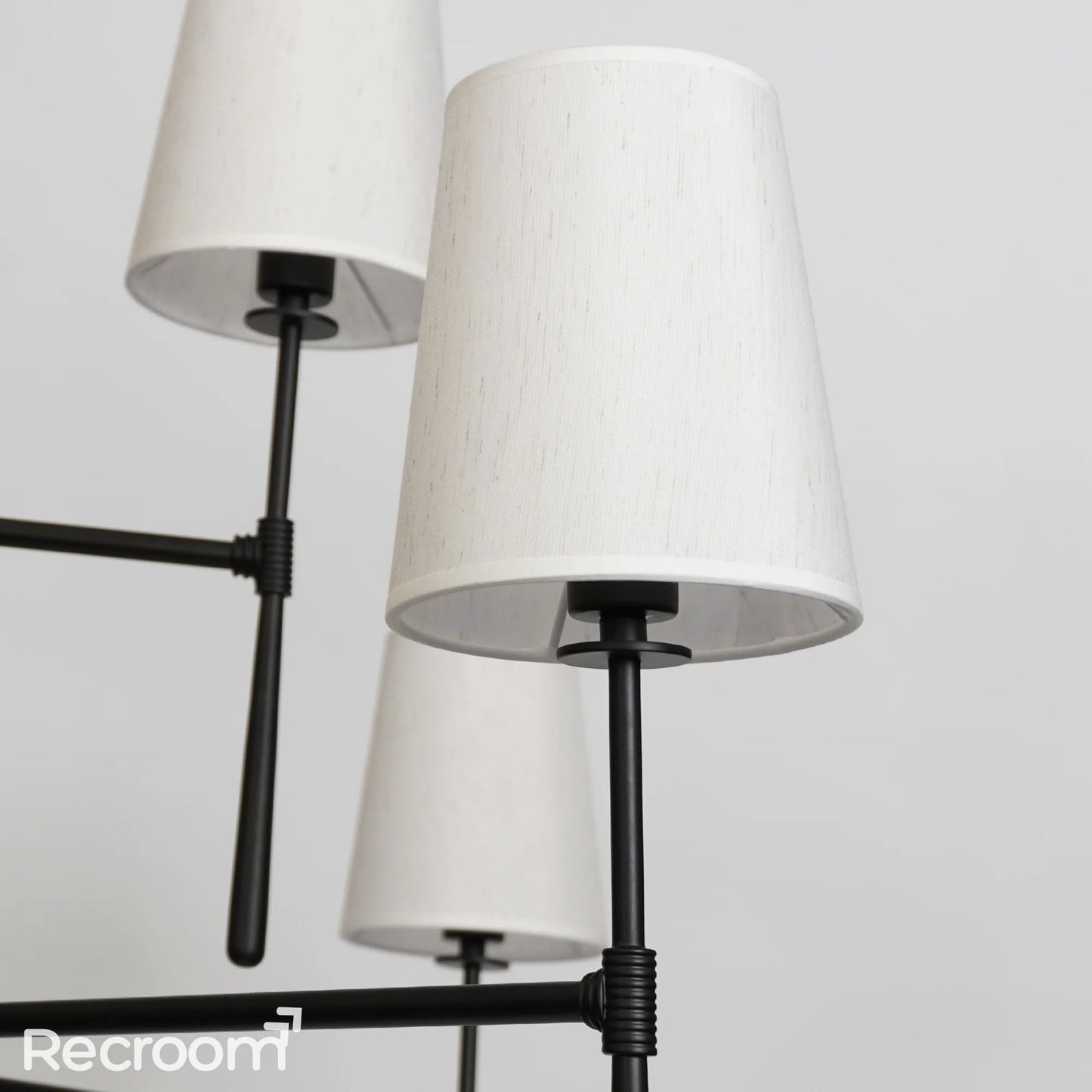 Art Fabric Lamp Shade Rhodes 2-Tier Round Chandelier 48