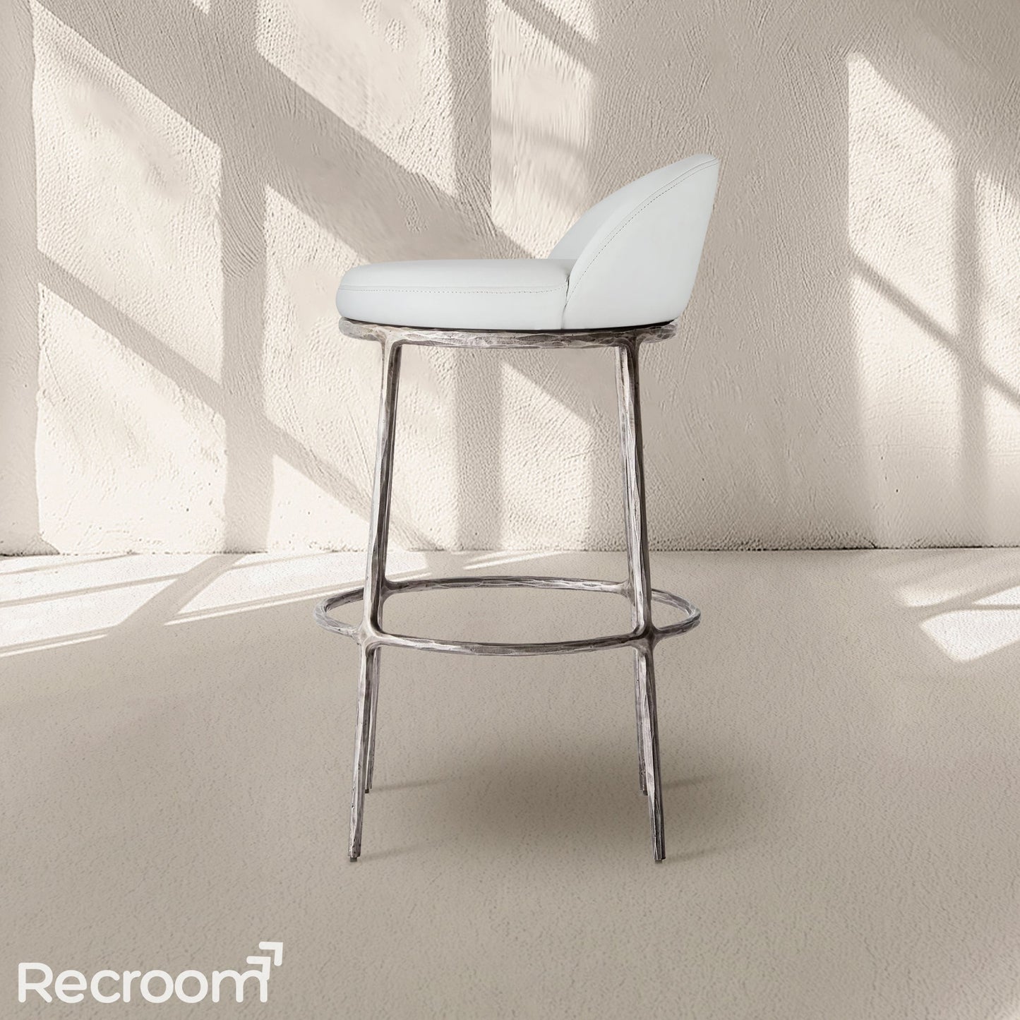 Thaddeo Leather Swivel Bar & Counter Stool