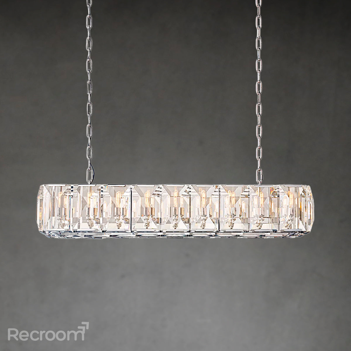 Harllow Multi Crystal Rectangular Chandelier 42“ 54” 62“ 74”