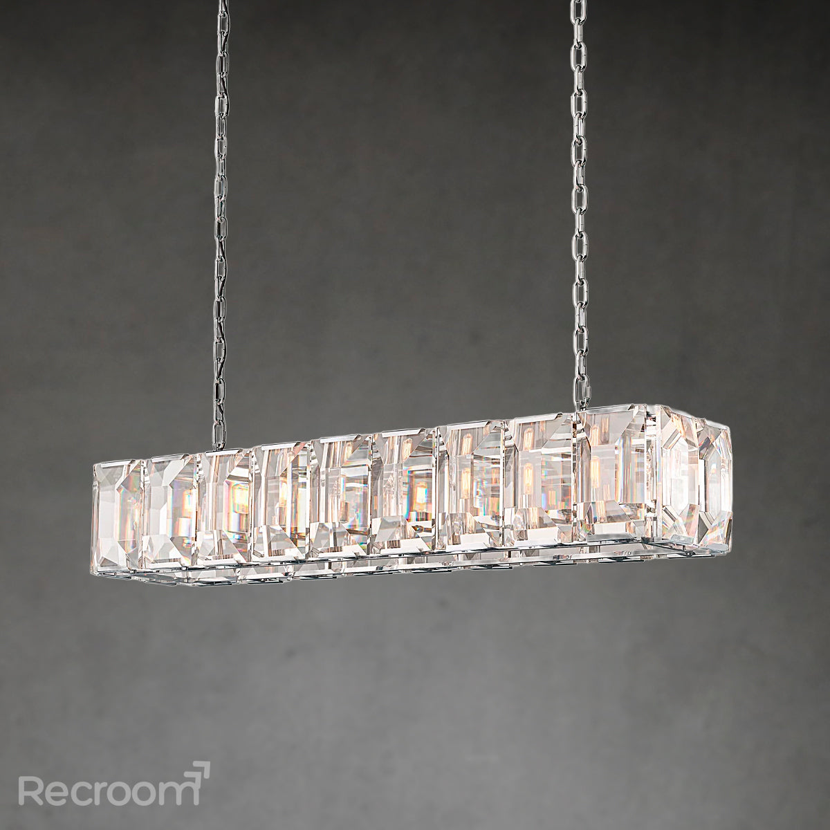 Harllow Multi Crystal Rectangular Chandelier 42“ 54” 62“ 74”