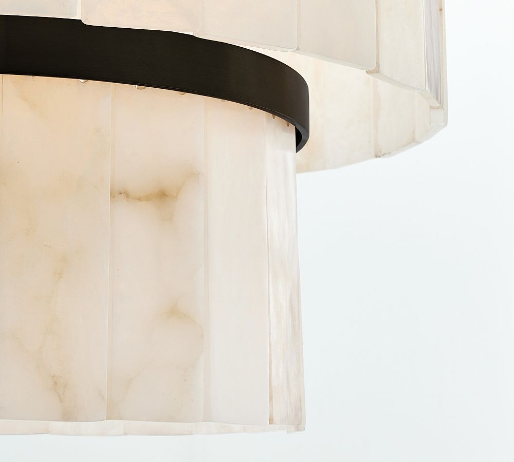 Windham Alabaster 3 Tier Chandelier (35")