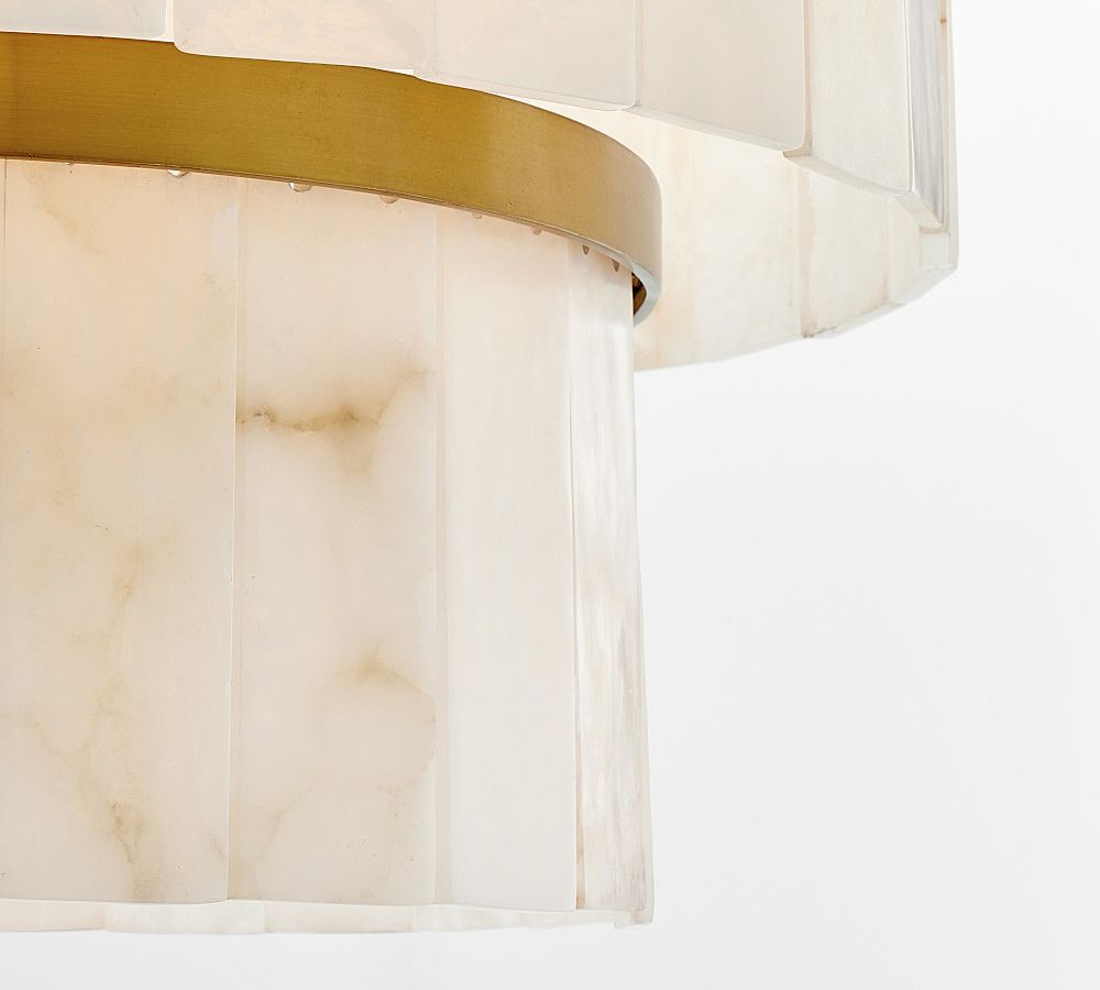 Windham Alabaster 3 Tier Chandelier (35")
