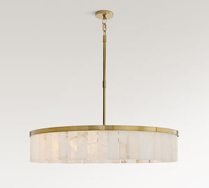 Windham Alabaster Tile Round Chandelier (30"-42")