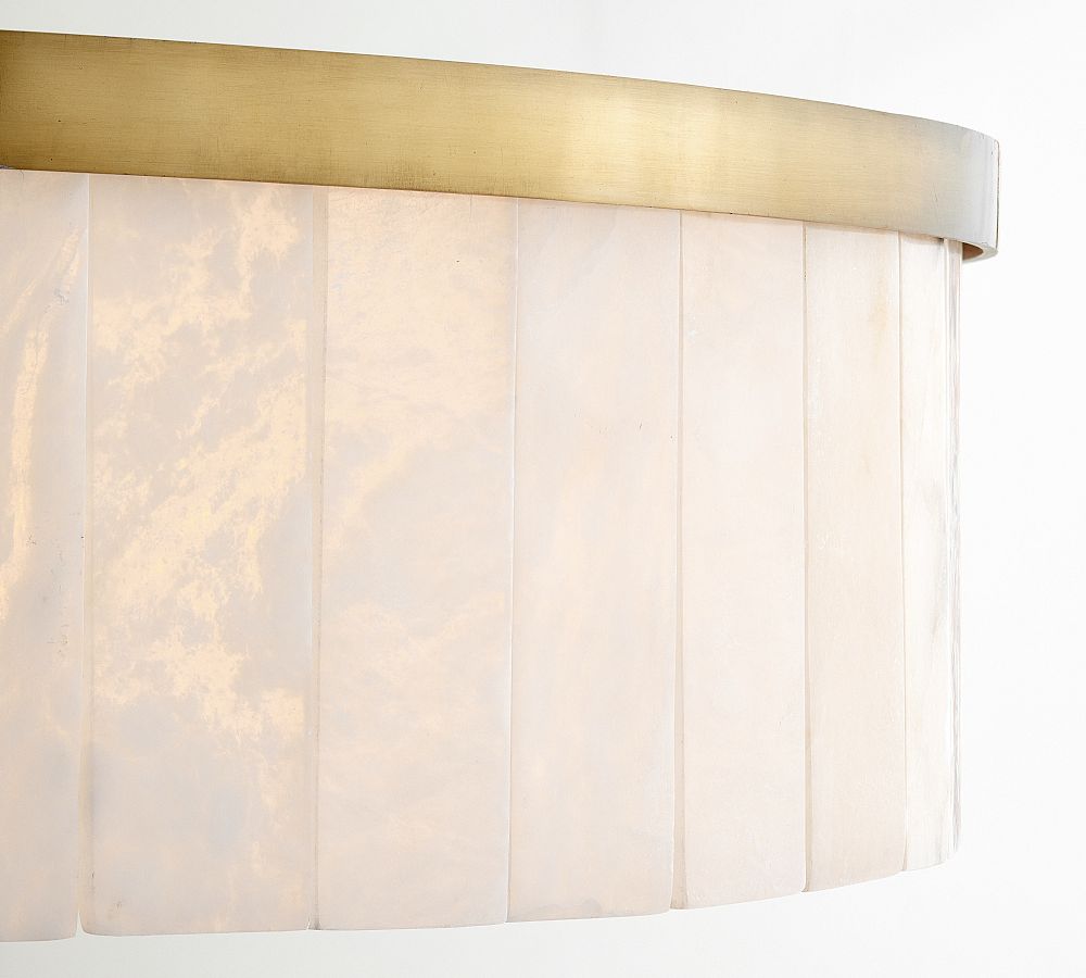 Windham Alabaster Tile Round Chandelier (30"-42")