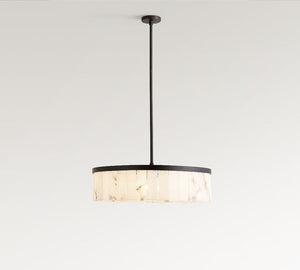 Windham Alabaster Tile Round Chandelier (30"-42")