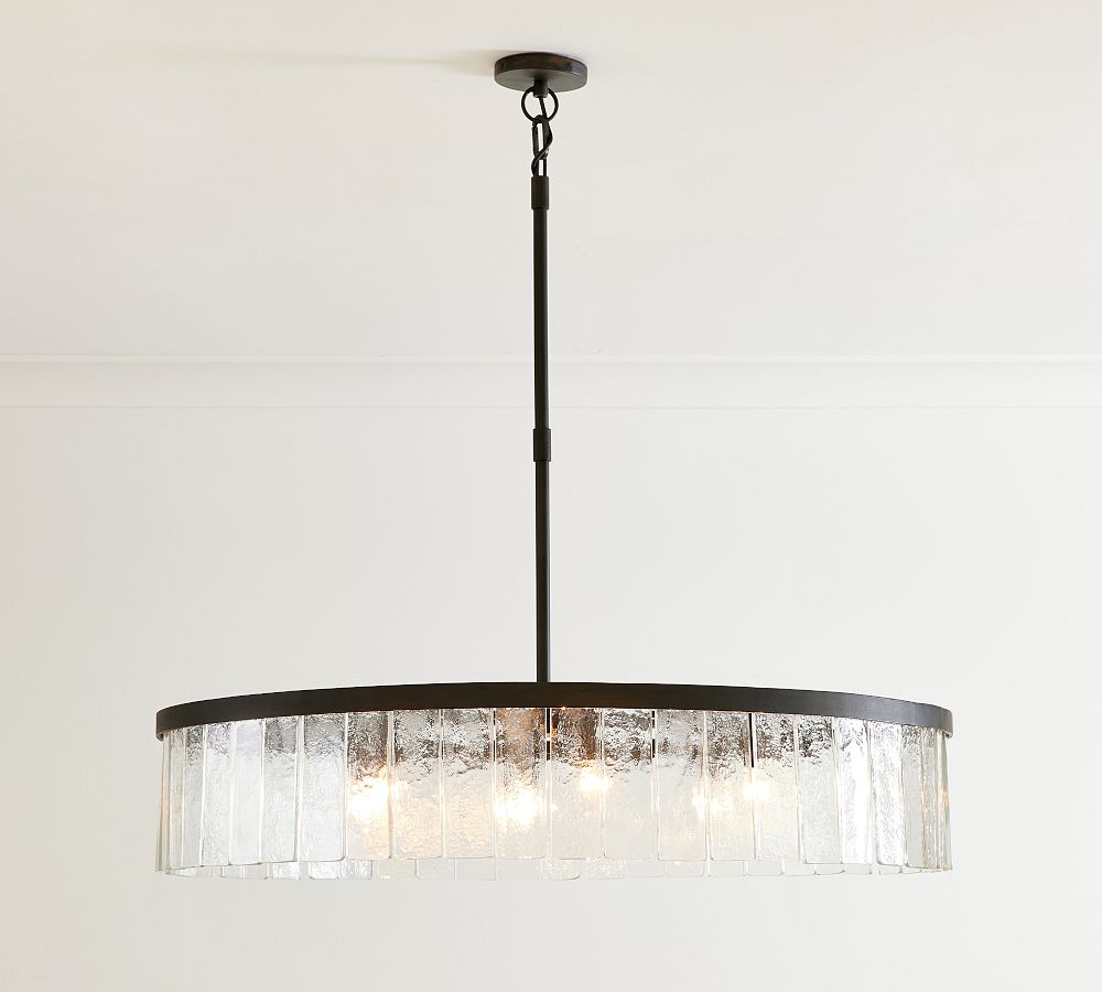 Windham Recycled Glass Tile Round Chandelier (42")