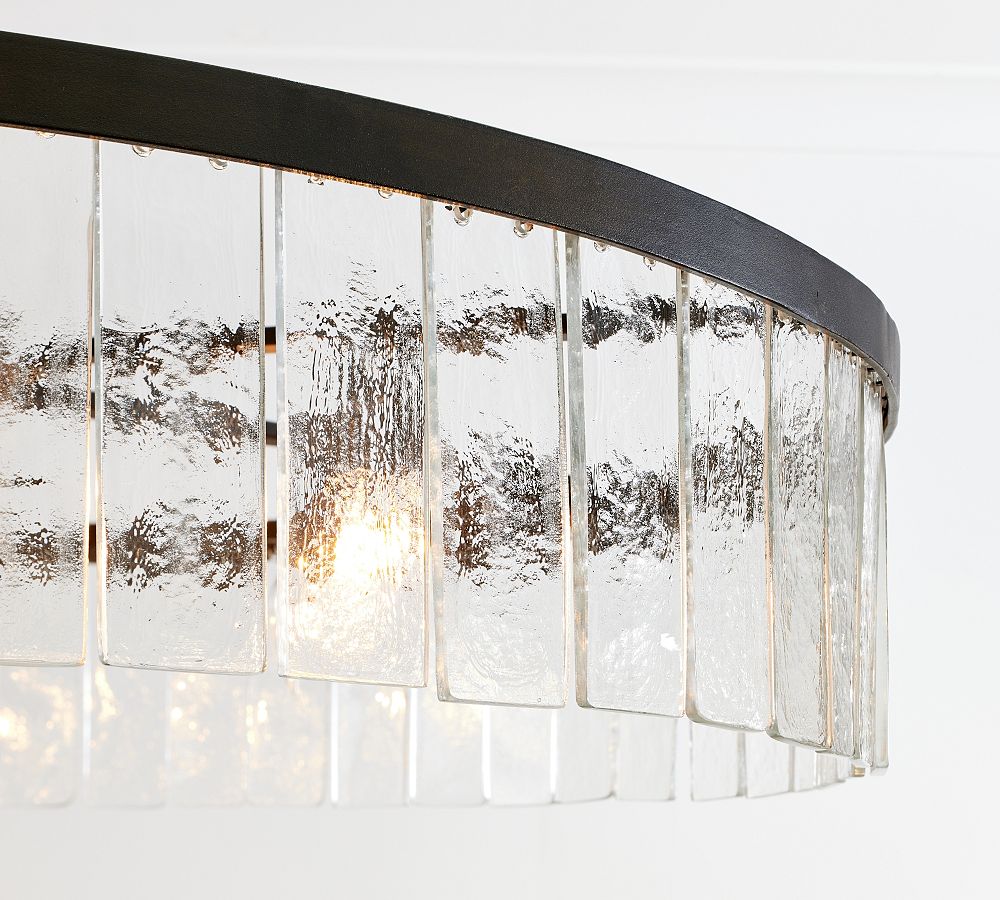 Windham Recycled Glass Tile Round Chandelier (42")