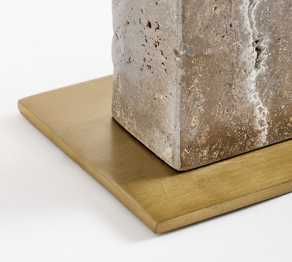 Windham Stone Block Table Lamp (21")