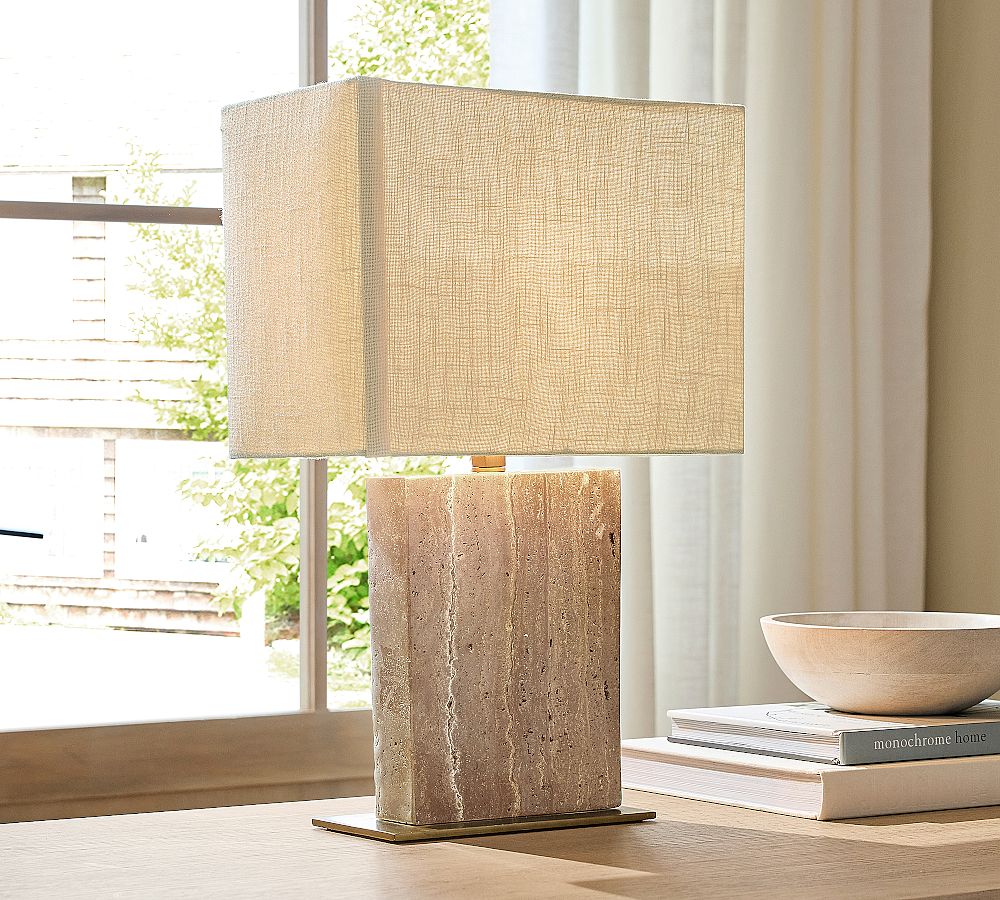 Windham Stone Block Table Lamp (21")