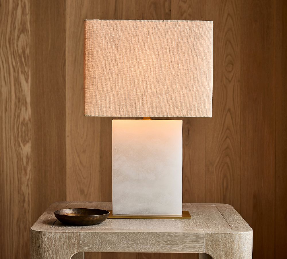 Windham Stone Block Table Lamp (21")