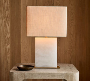 Windham Stone Block Table Lamp (21")