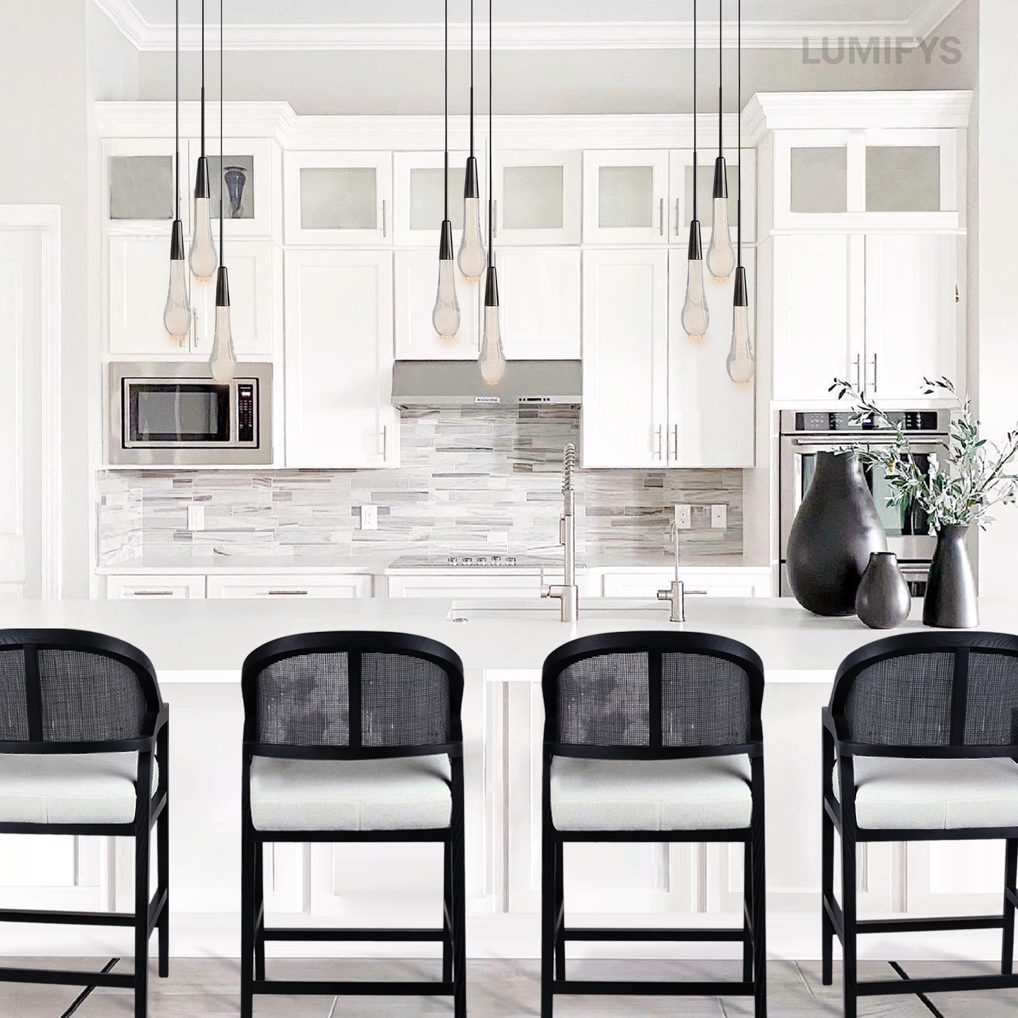 Solitaire Cluster Crystal Pendant 3 Light 5 Light 7Light