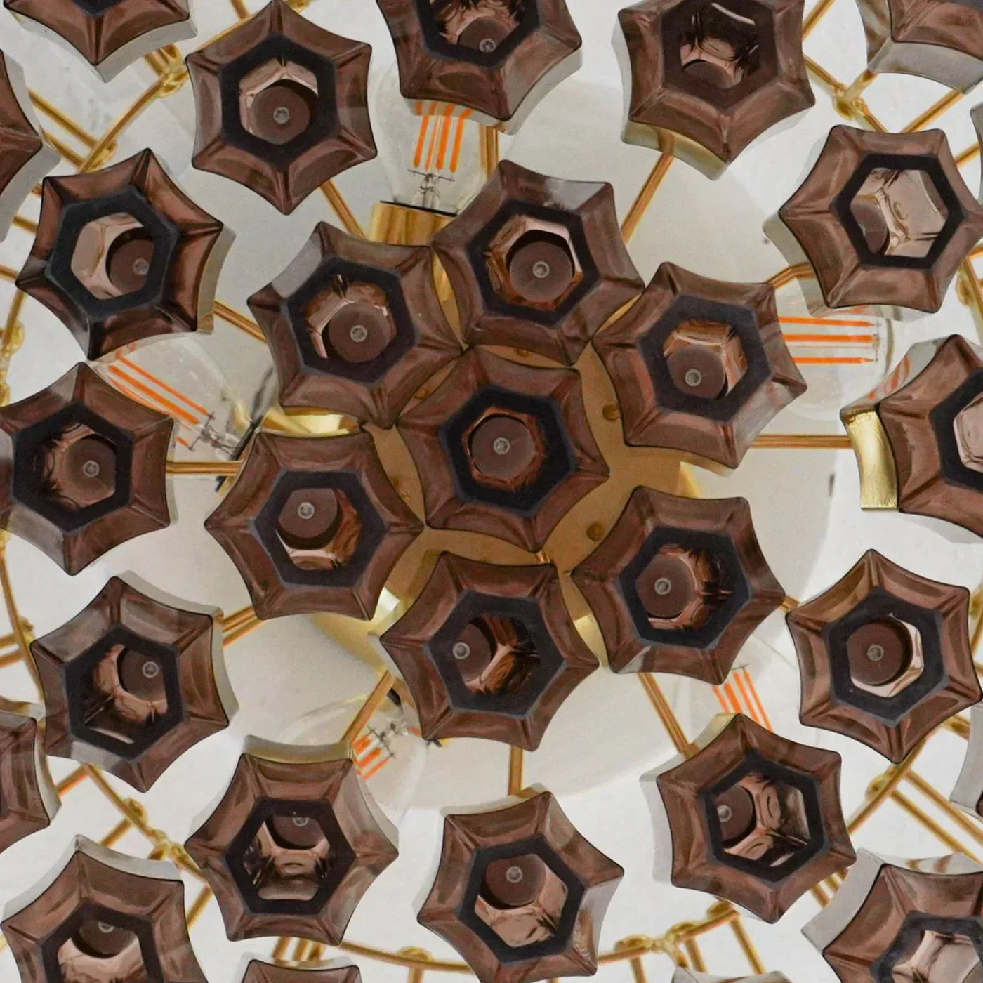 Prismatico 91 Elements Amethyst Compact Glass Chandelier 25"